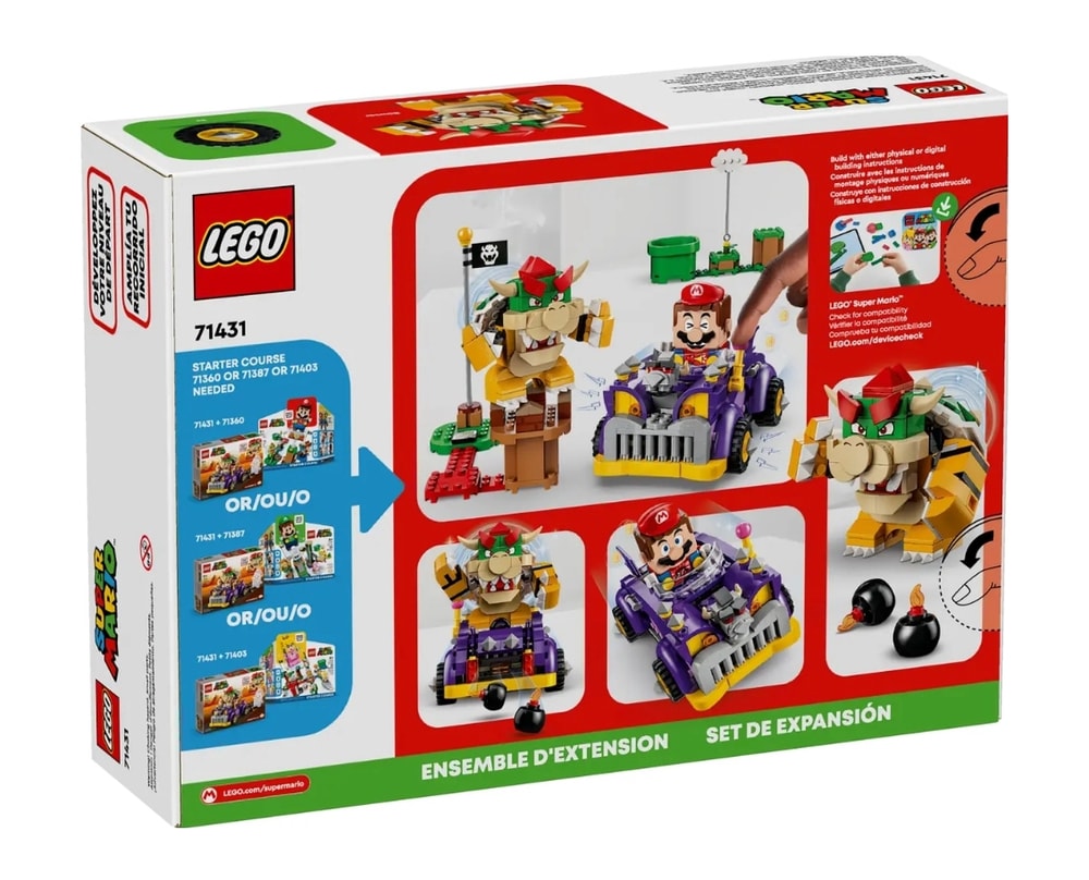 【LEGO 樂高】磚星球〡 71431 瑪莉歐系列 庫巴的高速公路車 Bowser's Muscle Car Expansion Set