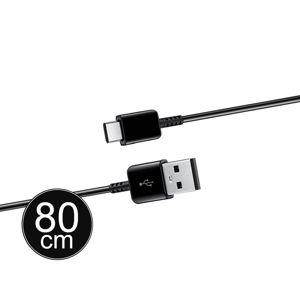 【Samsung 三星】三星製造 S/Z F系列 Type C 充電線-80cm/黑色 (袋裝)