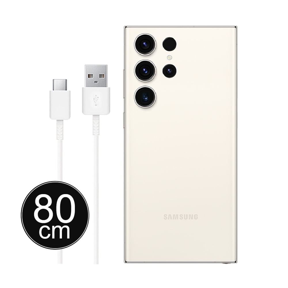 【Samsung 三星】三星製造 S/Z F系列 Type C 充電線-80cm/白色 (袋裝)