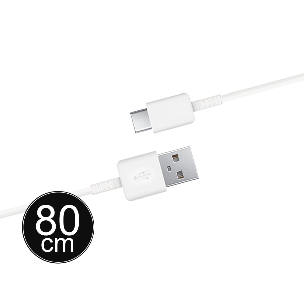 【Samsung 三星】三星製造 S/Z F系列 Type C 充電線-80cm/白色 (袋裝)