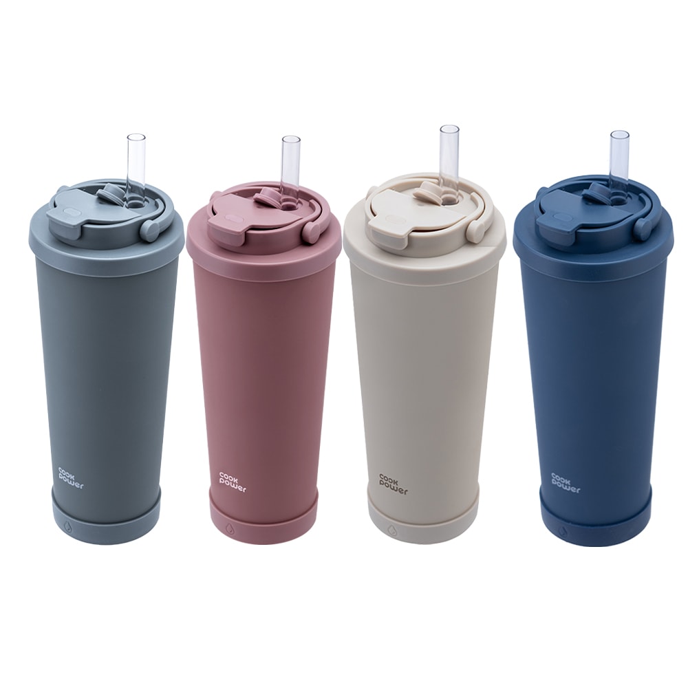【CookPower 鍋寶】真空陶瓷手提雙飲杯860ml(多色任選)/買一送一