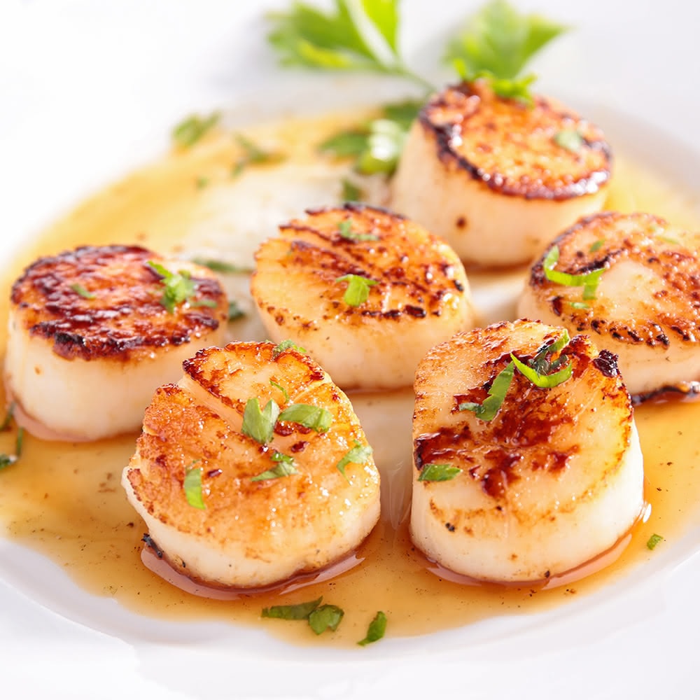 【海鮮主義】日本生食級干貝6包(200g/包)_加贈白蝦兩盒(230g/盒)+半殼扇貝2包組(300G/包)