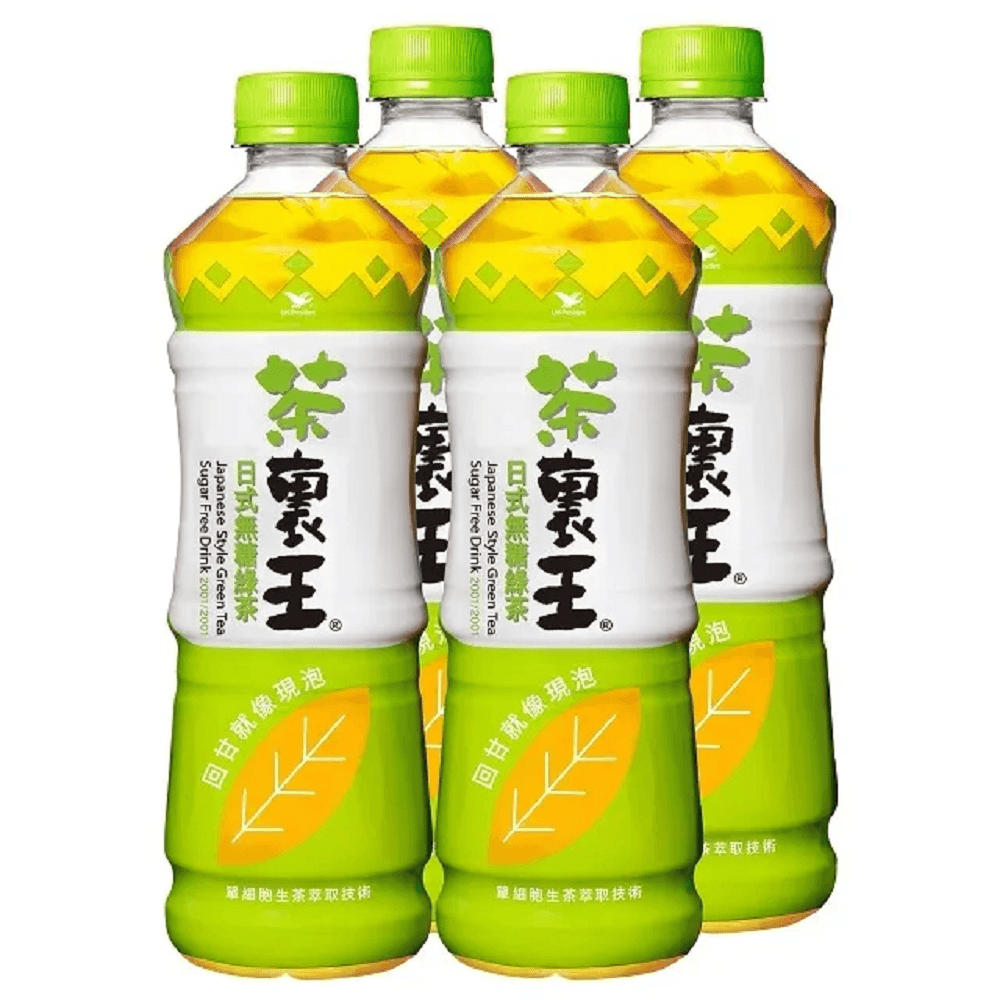 【統一】茶裡王 日式無糖綠茶600mlx4入/組