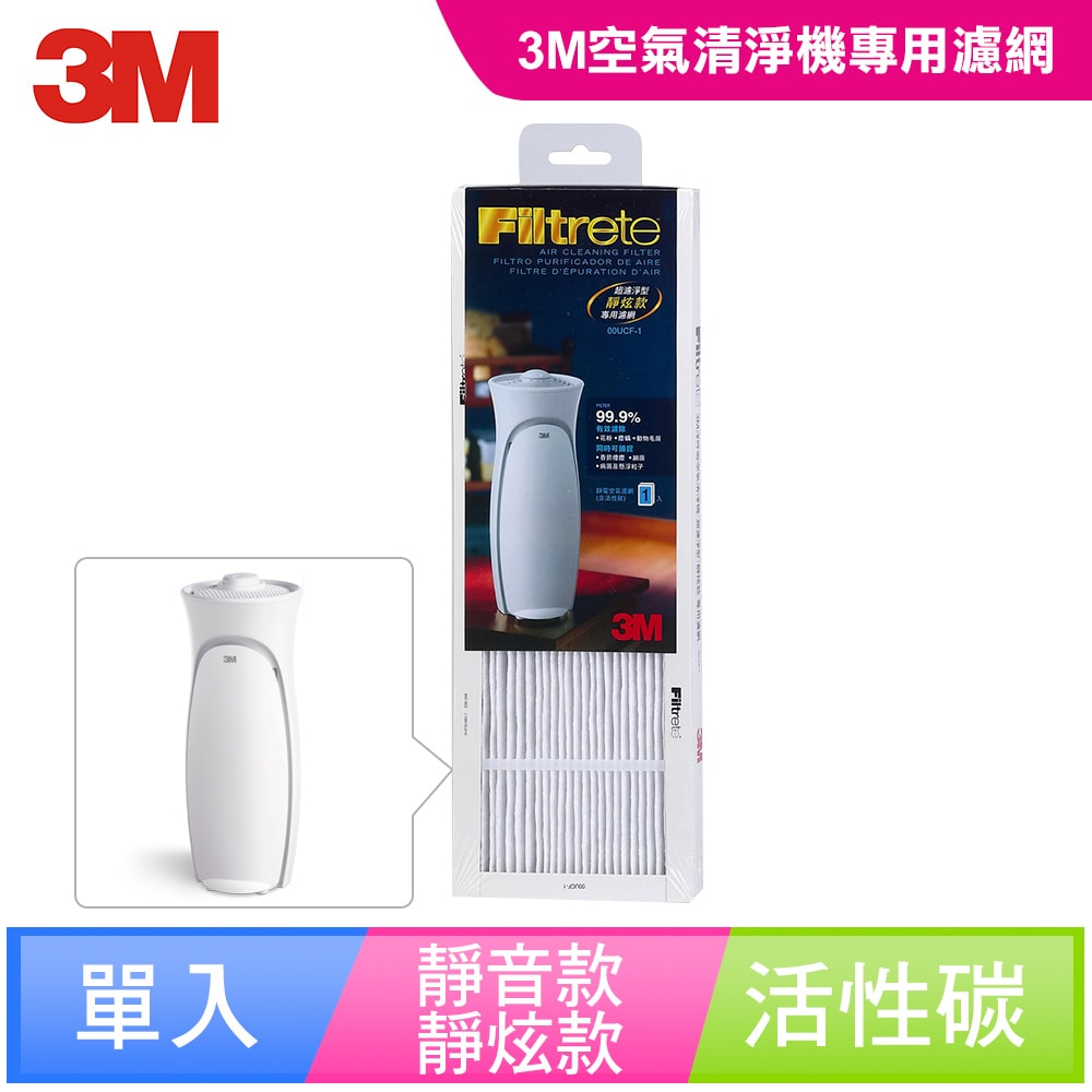 【3M】靜音款/靜炫款清淨機專用濾網-含活性碳(CHIMSPD-00UCF-1)