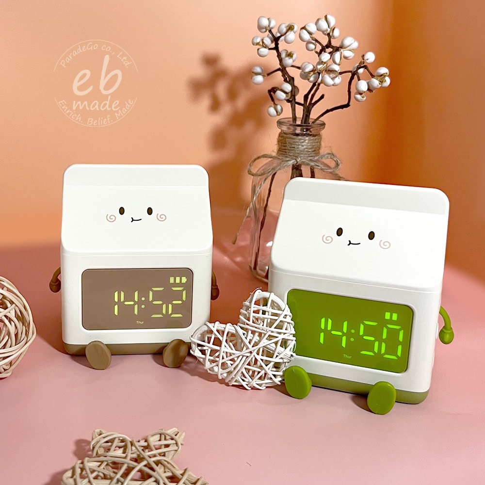 【E.B. Made】E.B. MADE MK-C 元氣滿滿牛奶盒鬧鐘小管家