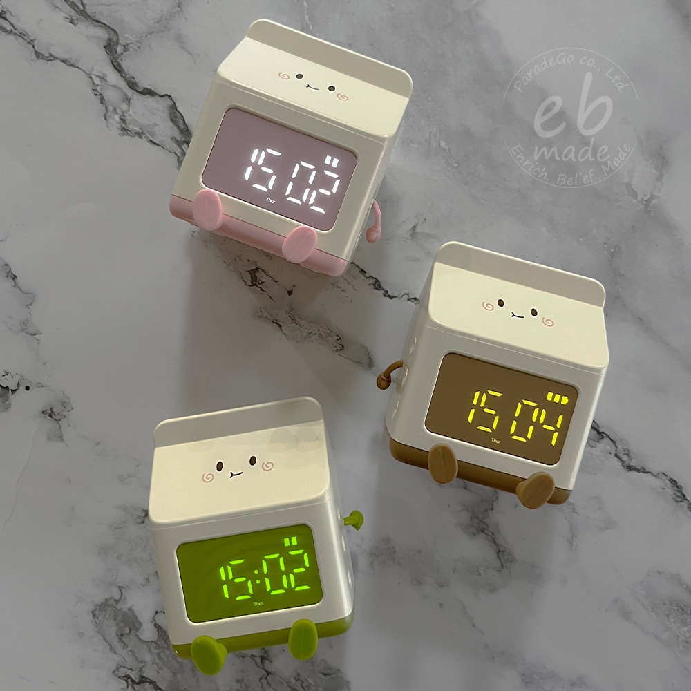 【E.B. Made】E.B. MADE MK-C 元氣滿滿牛奶盒鬧鐘小管家