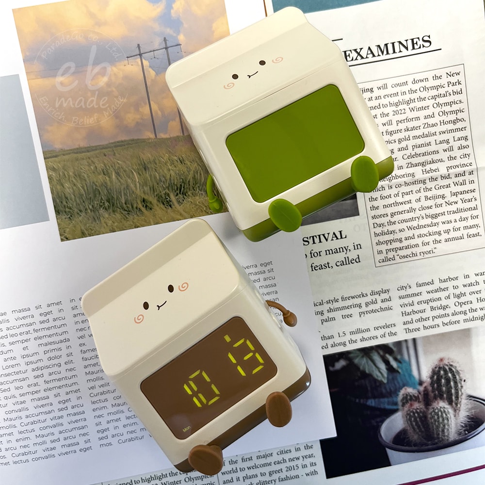 【E.B. Made】E.B. MADE MK-C 元氣滿滿牛奶盒鬧鐘小管家