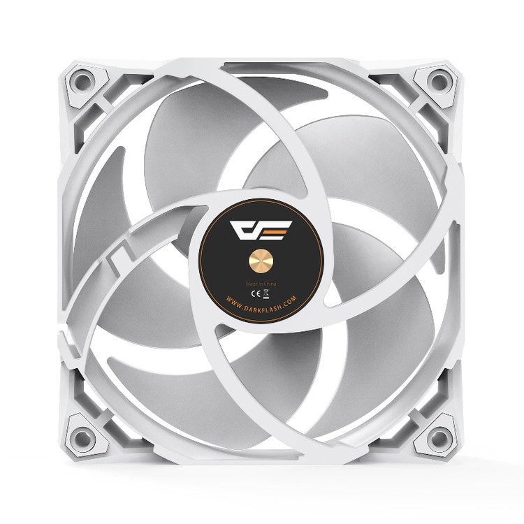 【darkFlash】大飛 S100 PWM智能溫控 F.D.B.液態軸承 靜音無光風扇 白