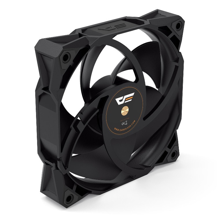 【darkFlash】大飛 S100 PWM智能溫控 F.D.B.液態軸承 靜音無光風扇 黑