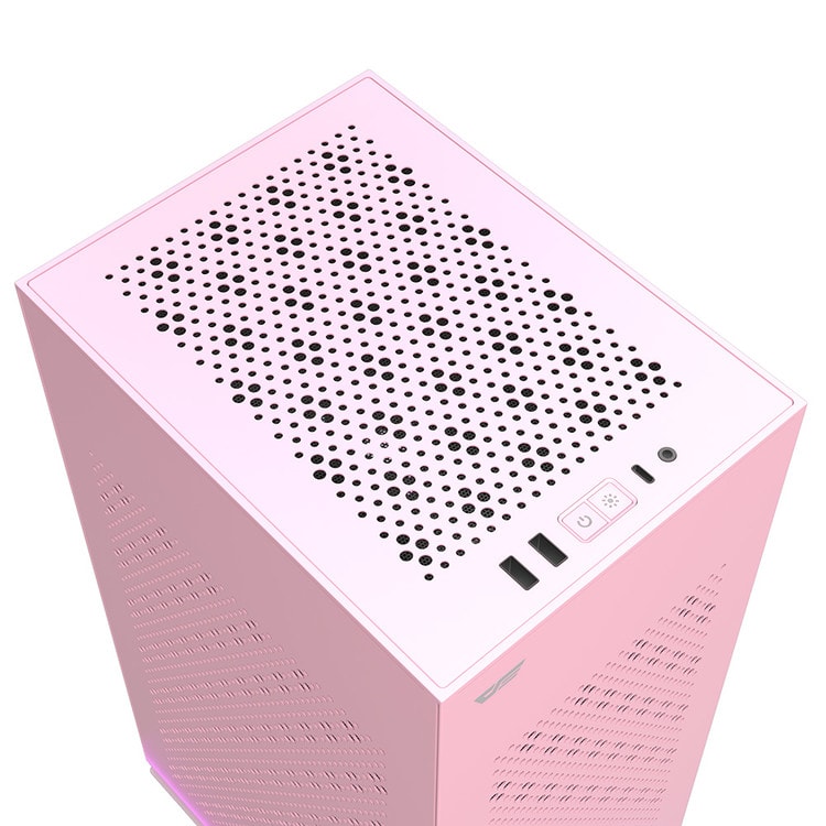 【darkFlash】大飛 DLH21 ITX 電腦機殼 機箱 (含9公分排風扇) 粉