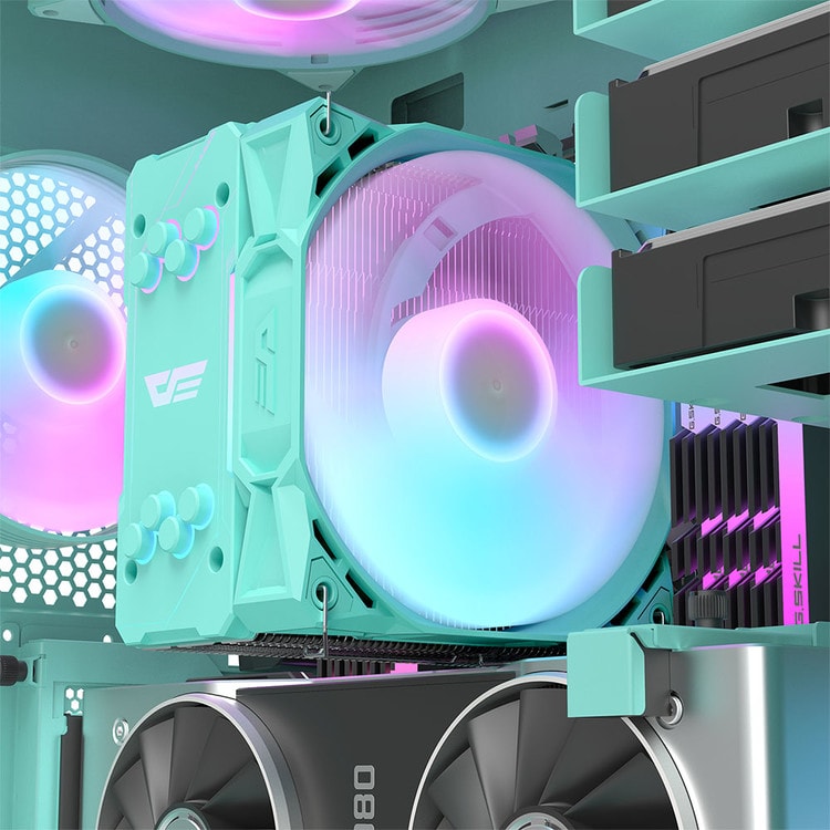 【darkFlash】大飛 S11 PRO A.RGB CPU散熱器 (支援12代CPU) 薄荷綠