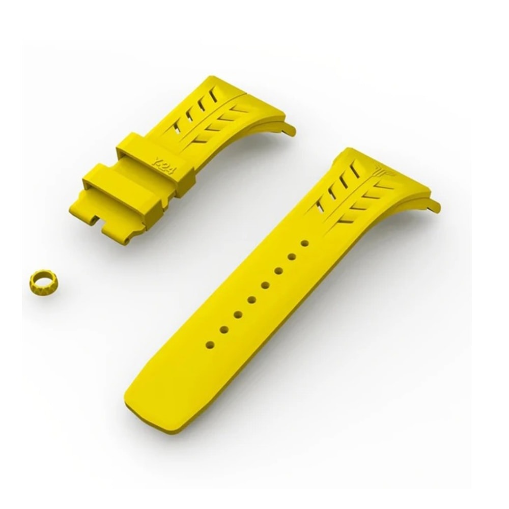 【Y24】Apple Watch 多彩矽膠錶帶【黃】