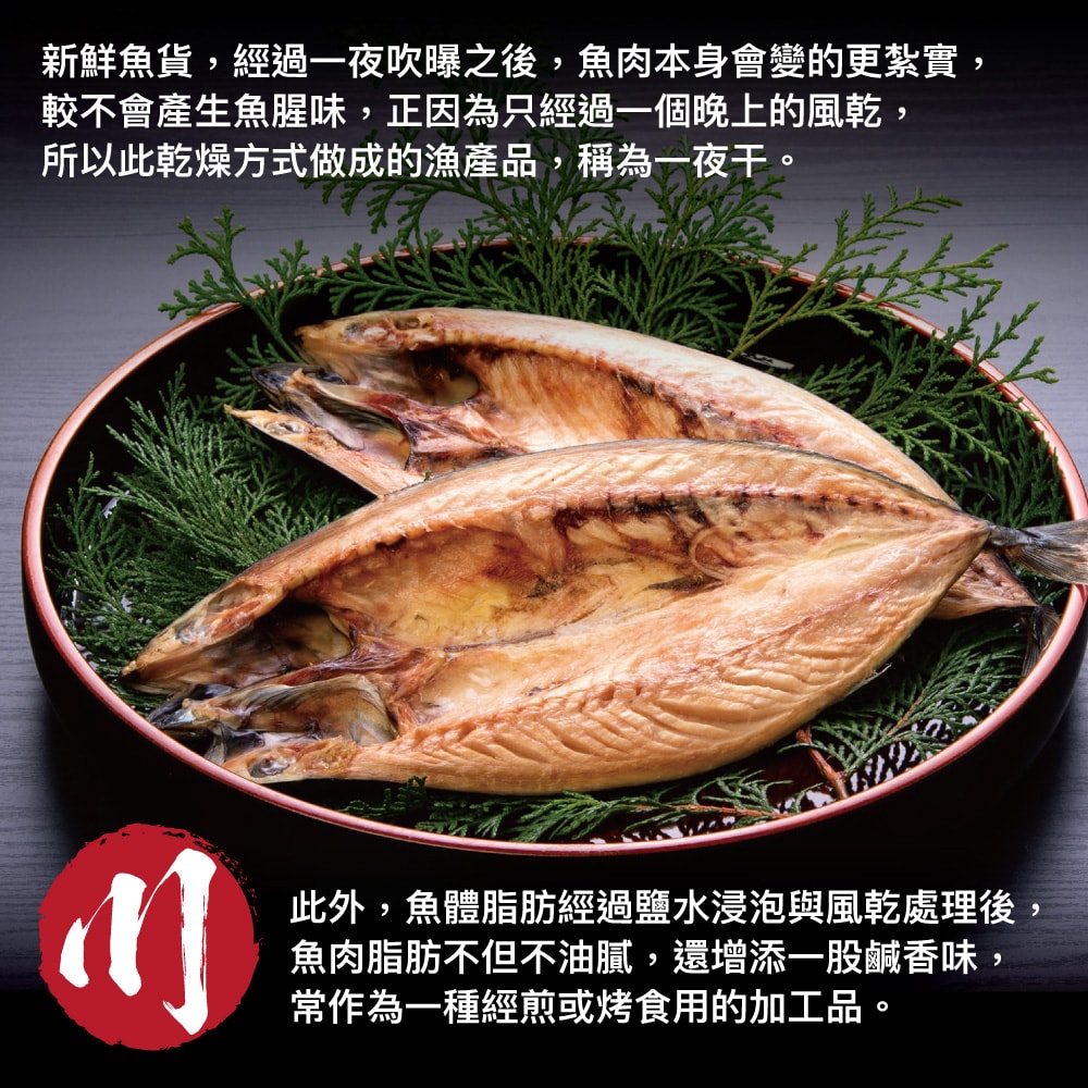 【小川漁屋】挪威鯖魚一夜干16片(250g±10%/片純重無紙板)