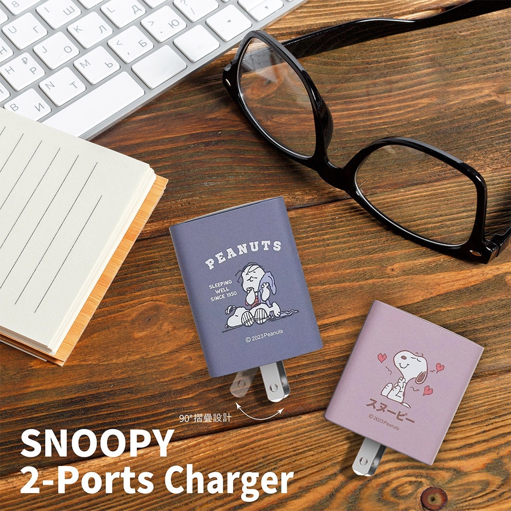 【SNOOPY 史努比】鳳梨酥系列 47W GaN氮化鎵 PD+QC 急速充電器