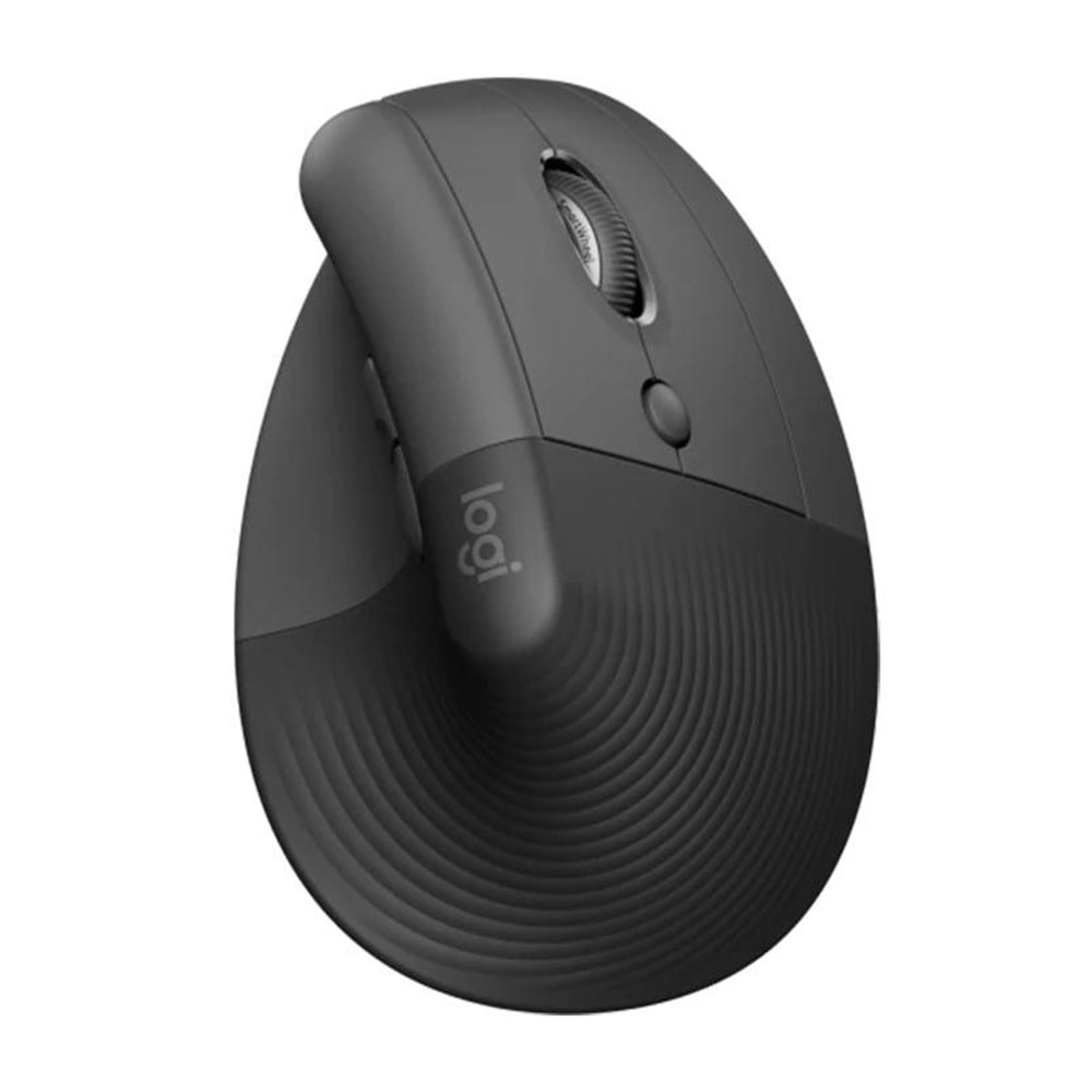 【Logitech 羅技】LIFT 人體工學垂直滑鼠_石墨灰