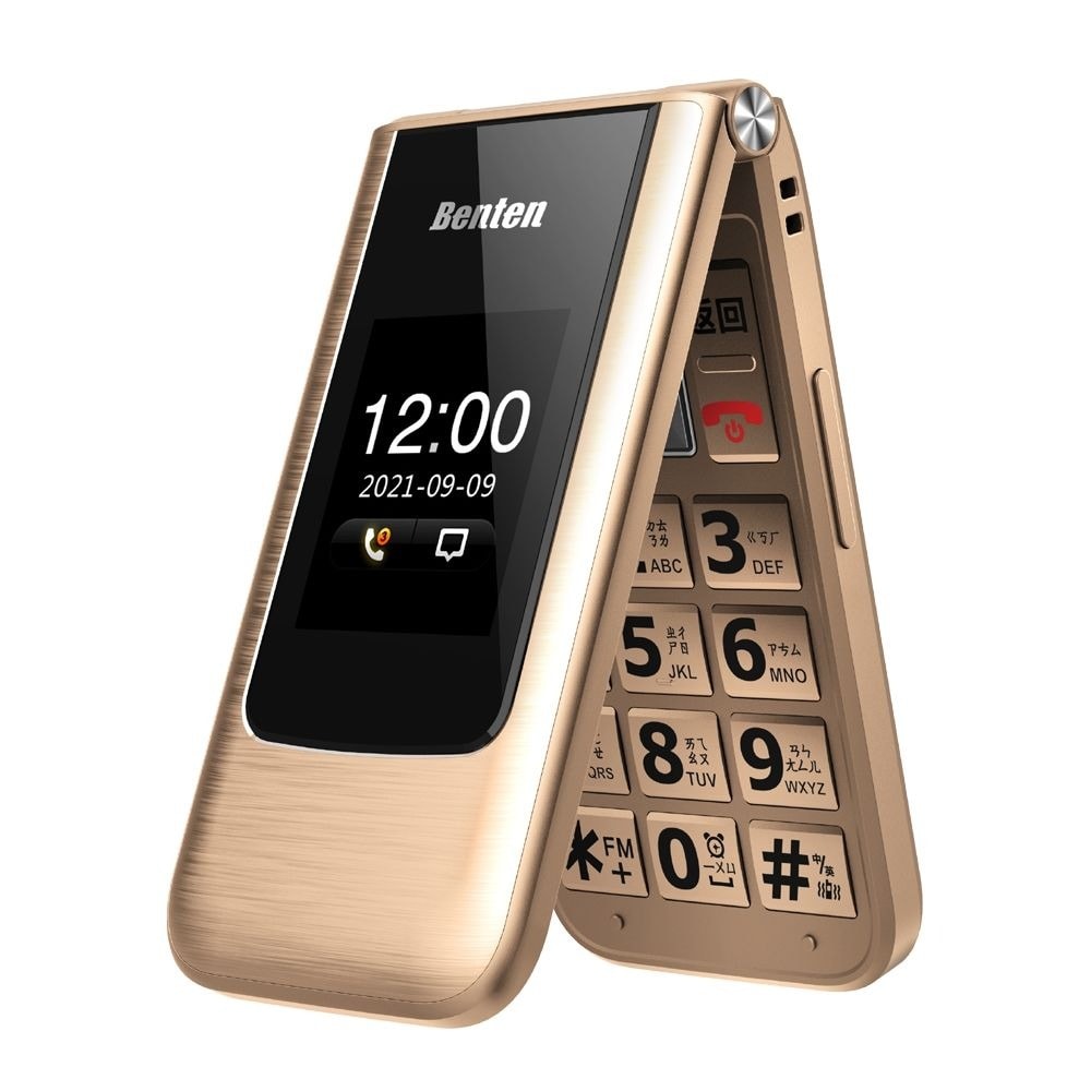 【Benten 奔騰】F62 Plus/F62+ TYPE-C 雙螢幕 4G 摺疊按鍵式手機 老人機【時尚外觀 拉絲設計】