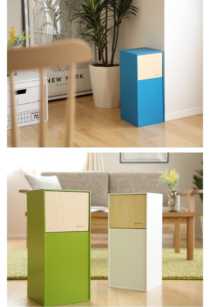 【yamato japan】DOORS mini 純手工木製前開式迷你型垃圾桶 8L