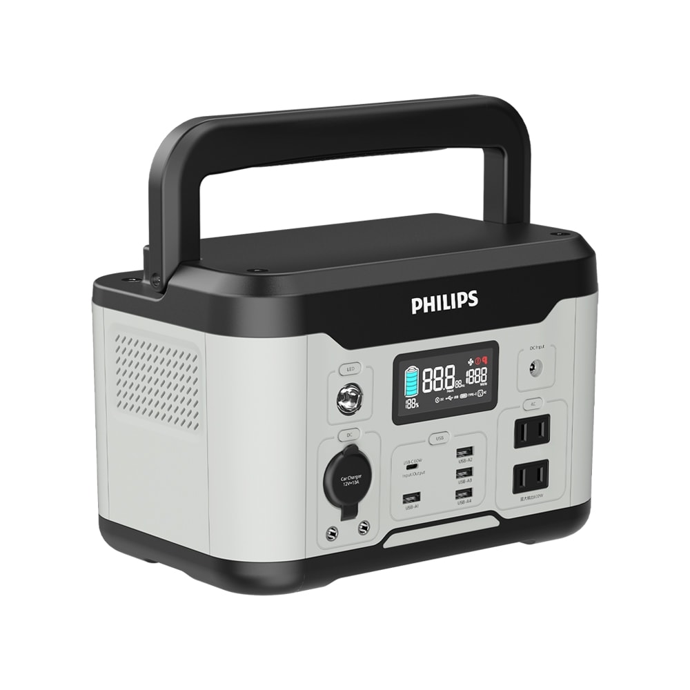 【Philips 飛利浦】600W 儲能行動電源 戶外電源 緊急發電 儲能電源 露營電源 DLP8093C