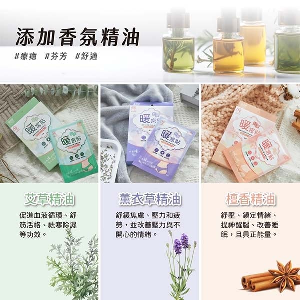 【必安住】暖宮貼(5入) 艾草/檀香/薰衣草*6