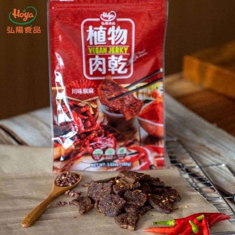 【Hoya 弘陽食品】植物肉乾100g/包(任選10包)－台式沙茶/川味椒麻