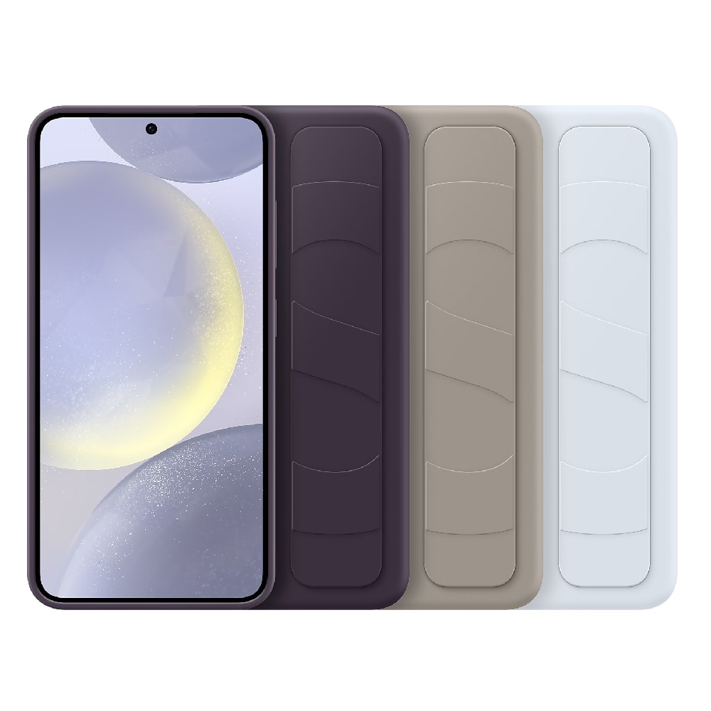 【Samsung 三星】Galaxy S24 5G 原廠立架式矽膠保護殼 ( 附指環帶 ) EF-GS921