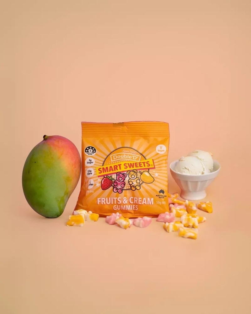 【澳洲DoubleD】無糖全素高纖軟糖—酸可樂、綜合莓果、酸酸糖、草莓芒果（隨機3入組）