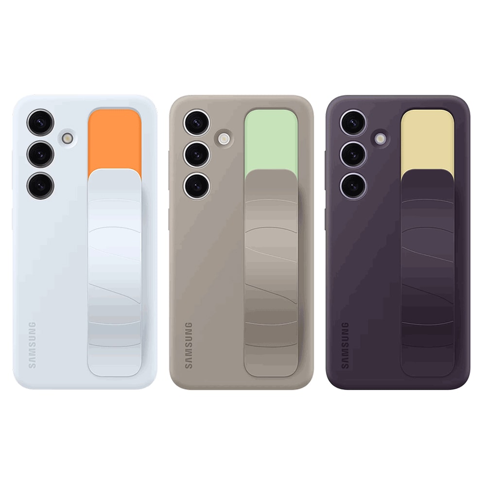 【Samsung 三星】Galaxy S24 5G 原廠立架式矽膠保護殼 ( 附指環帶 ) EF-GS921