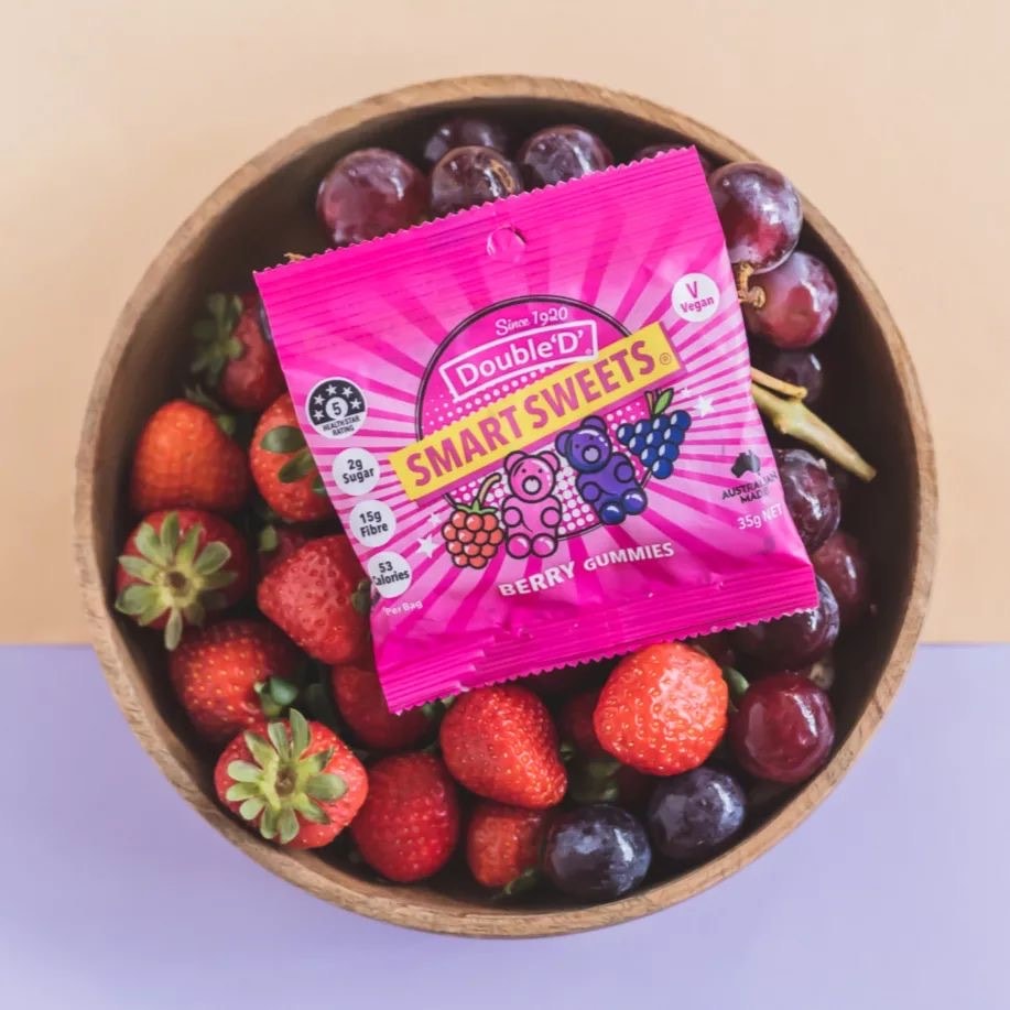 【澳洲DoubleD】無糖全素高纖軟糖—綜合莓果（50g）