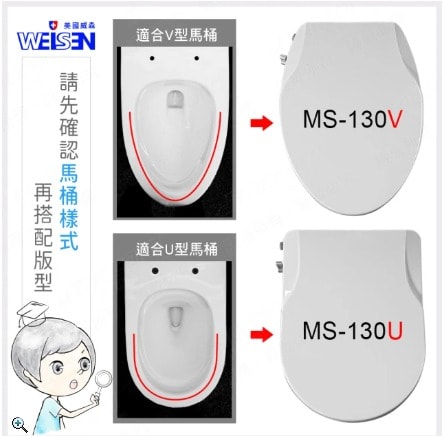 【JTAccord 台灣吉田】WEISEN美國威森MS-130免插電簡易型冷水洗淨便座(不含安裝)