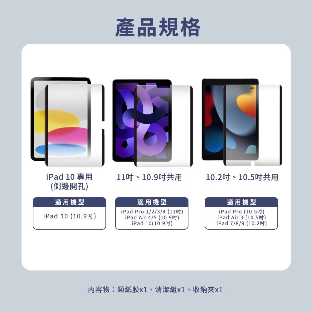 【Timo】for iPad 10.2吋 /10.5吋 /10.9吋 /11吋 磁力吸附可拆卸類紙膜/肯特紙/書寫膜/繪圖膜/平板保護貼