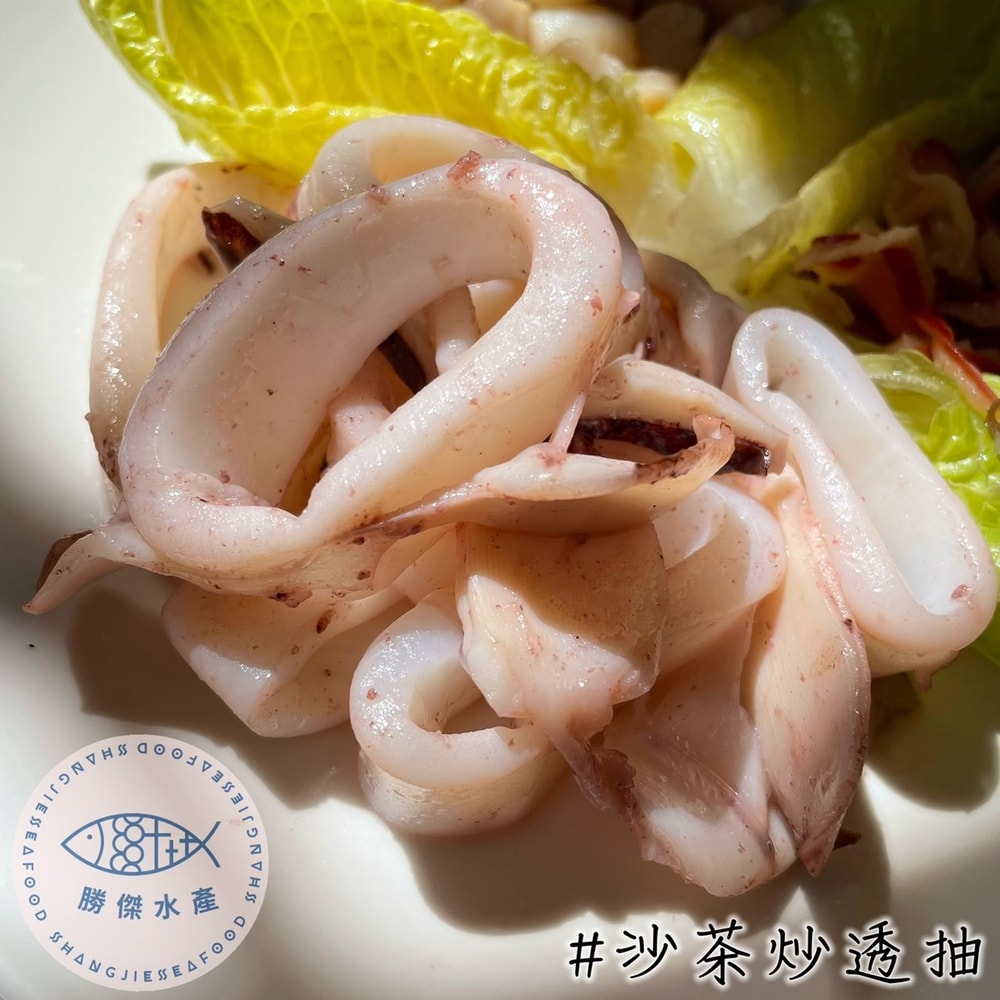 【勝傑水產】船釣鮮凍透抽500g±10%/只*共3只