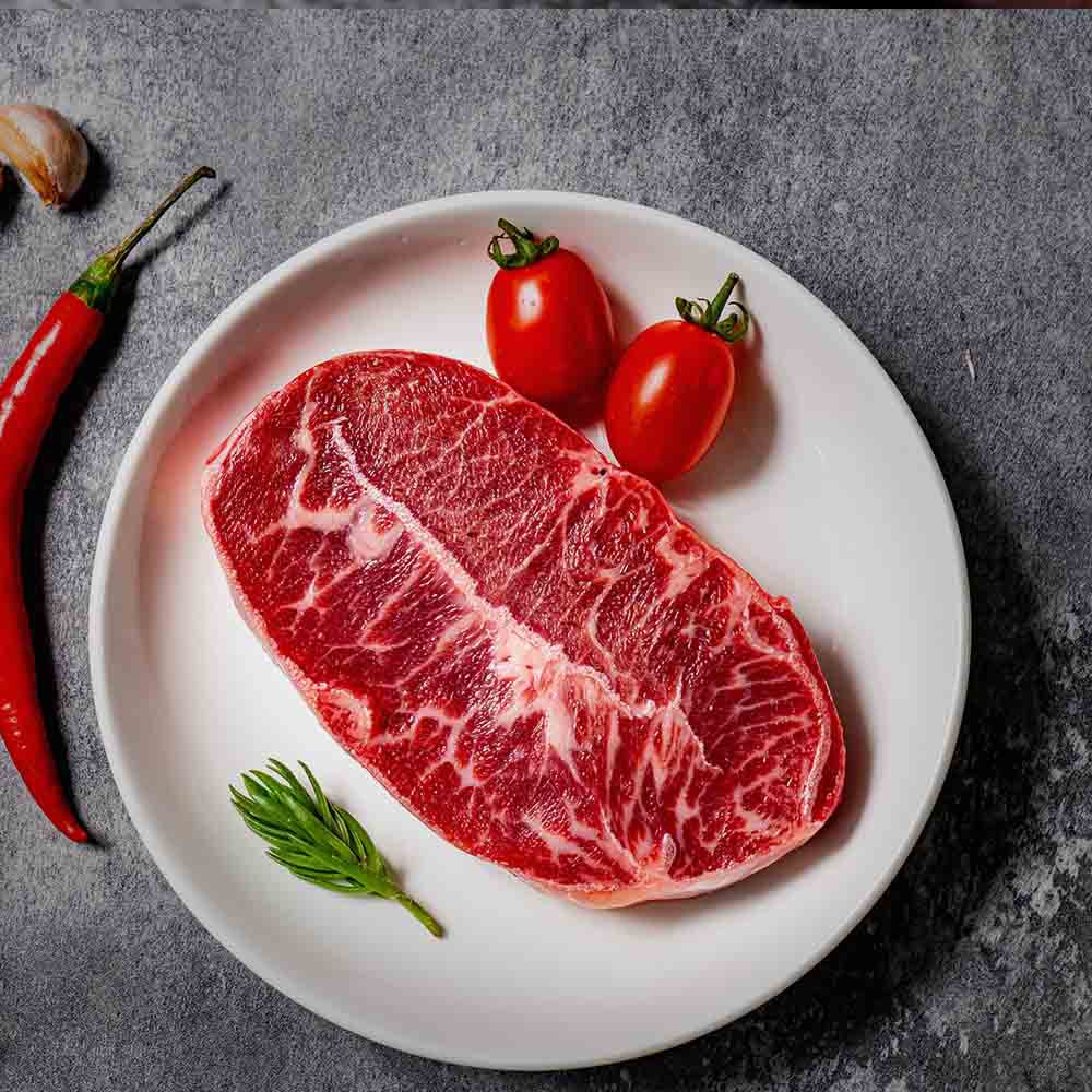 【漢克嚴選】藍絲帶安格斯黑牛嫩肩牛排15片組(120g±10% /片)