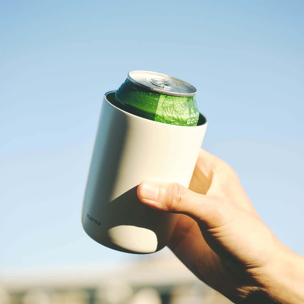 【MARNA】日本Cocuri 2in1易開罐保溫隨行杯/咖啡杯/露營杯350ml(原廠總代理)