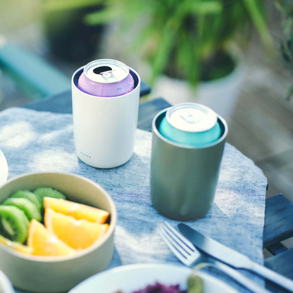 【MARNA】日本Cocuri 2in1易開罐保溫隨行杯/咖啡杯/露營杯350ml(原廠總代理)