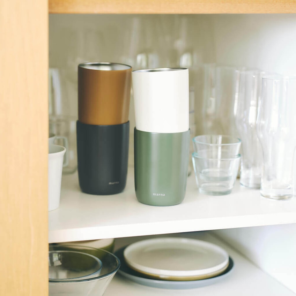 【MARNA】日本Cocuri 2in1易開罐保溫隨行杯/咖啡杯/露營杯350ml(原廠總代理)