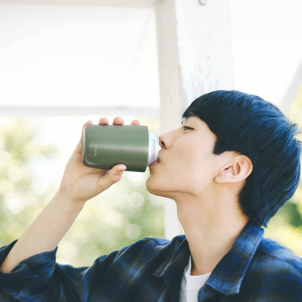 【MARNA】日本Cocuri 2in1易開罐保溫隨行杯/咖啡杯/露營杯350ml(原廠總代理)