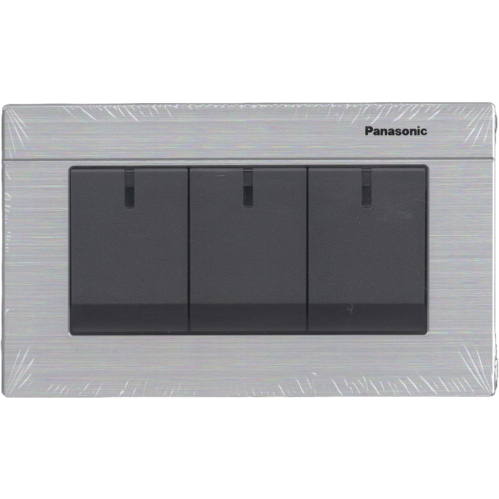 Panasonic 國際牌】3開GLATIMA開關WTGF5352H 含鋁合金蓋板(黑色，古銅，銀色) 110V用- 鮮拾