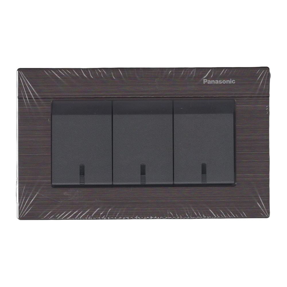 Panasonic 國際牌】3開GLATIMA開關WTGF5352H 含鋁合金蓋板(黑色，古銅，銀色) 110V用- 鮮拾