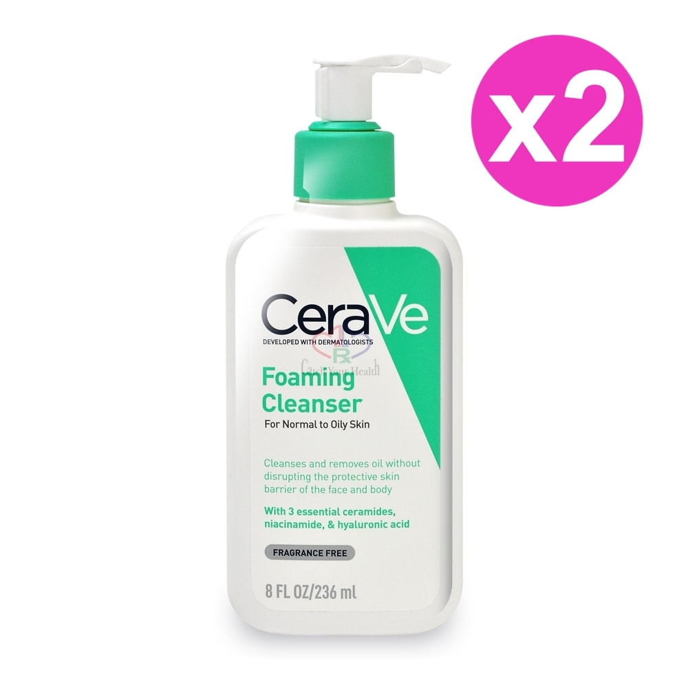 【CeraVe 適樂膚】溫和泡沫潔膚露 236ml/2瓶