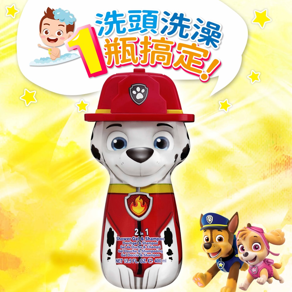 【paw patrol 汪汪隊立大功】消防員毛毛 2合1沐浴洗髮精 400ml