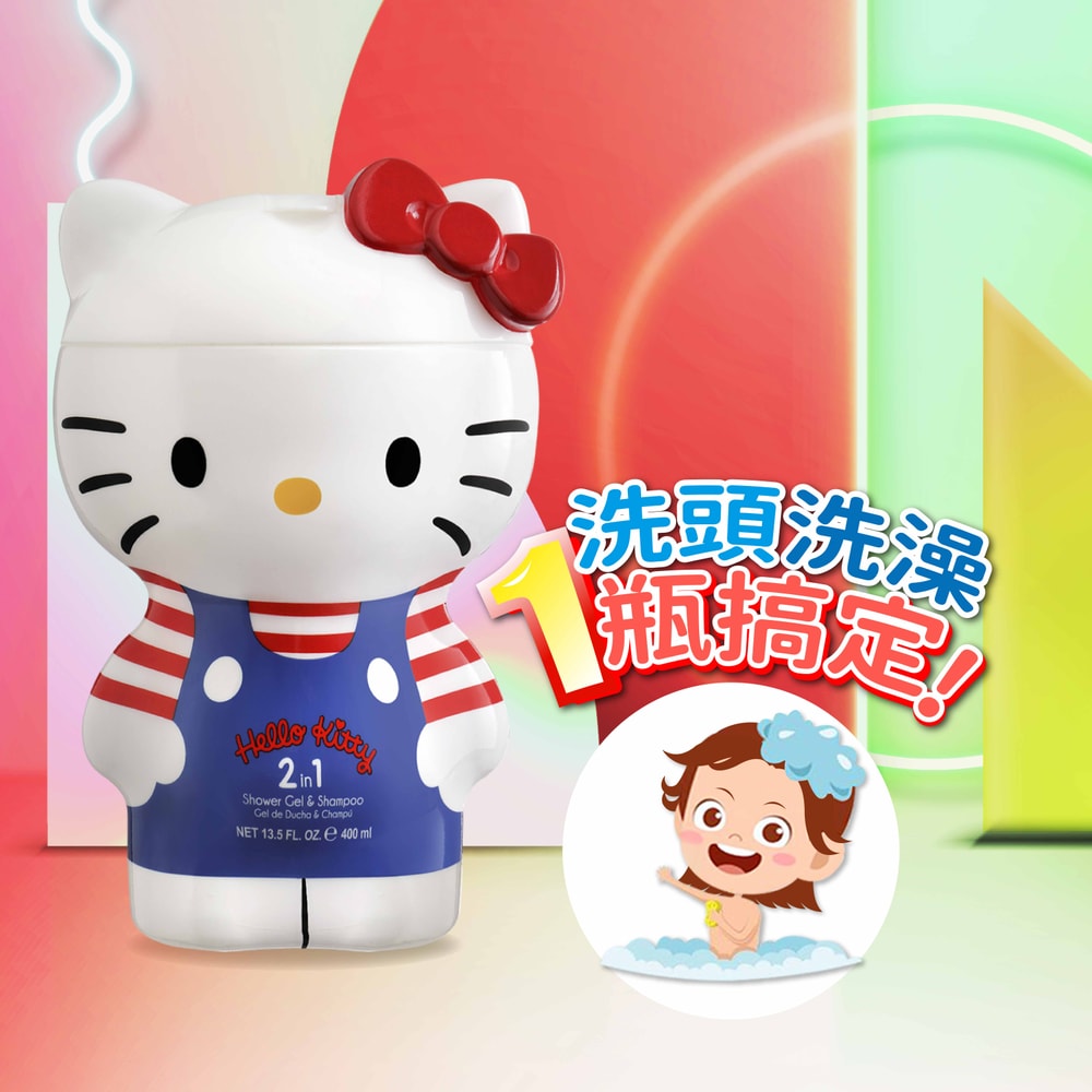 【Hello Kitty】凱蒂貓2合1沐浴洗髮精 400ml(限量收藏版)