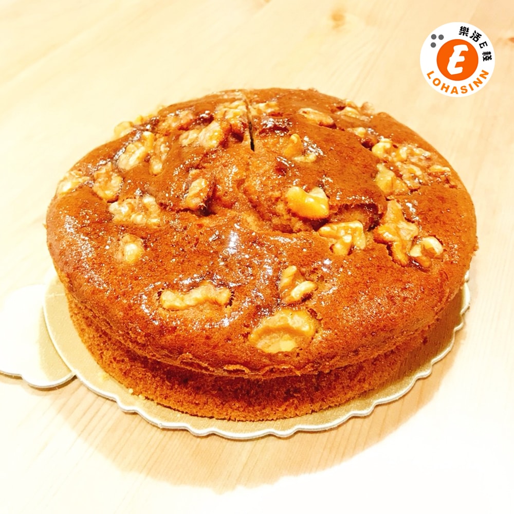 【樂活e棧】香蕉核桃蛋糕6吋x2顆(母親節 父親節 生日蛋糕)(D+7出貨)