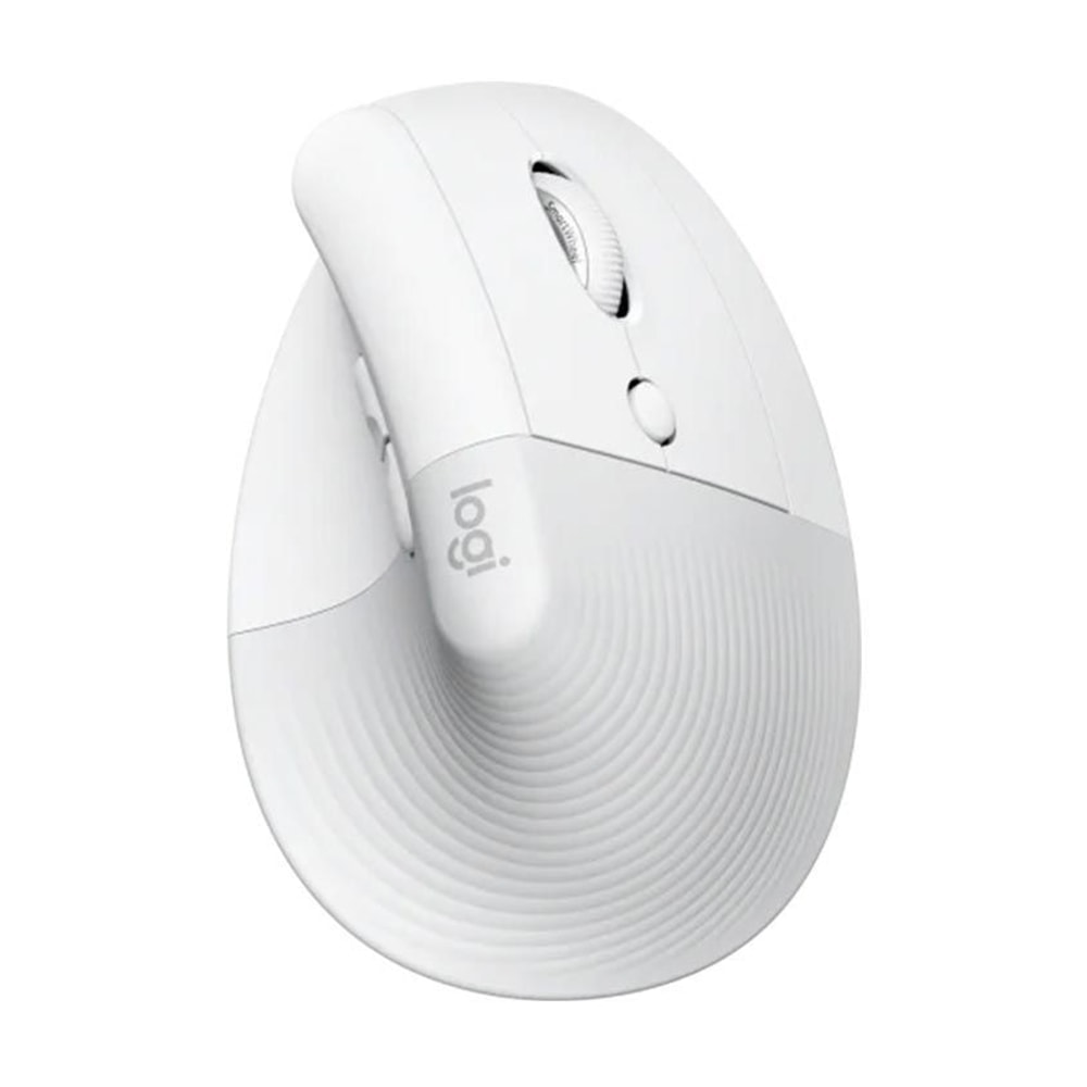 【Logitech 羅技】LIFT 人體工學垂直滑鼠_珍珠白