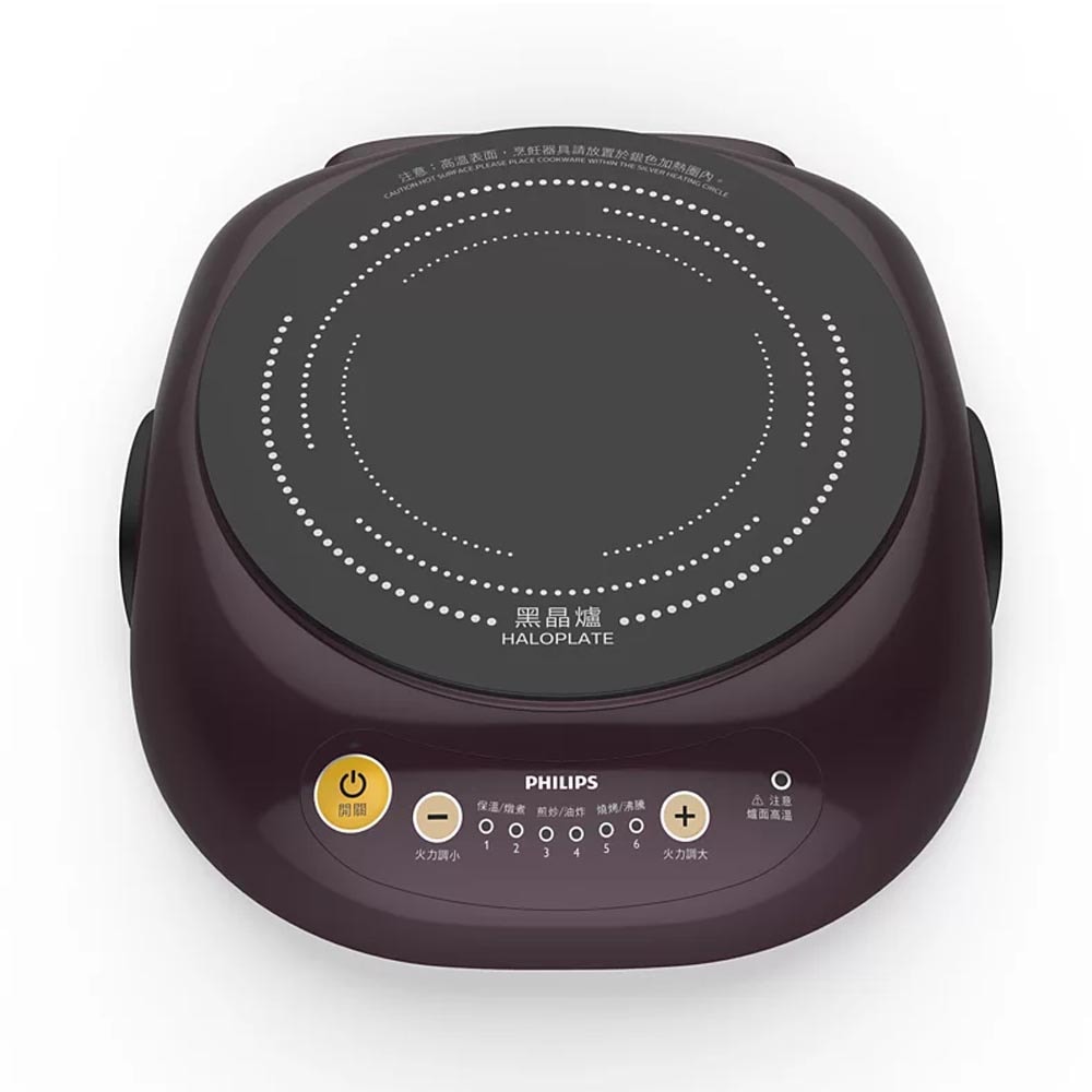 【Philips 飛利浦】不挑鍋黑晶爐 HD4988(星燦黑)