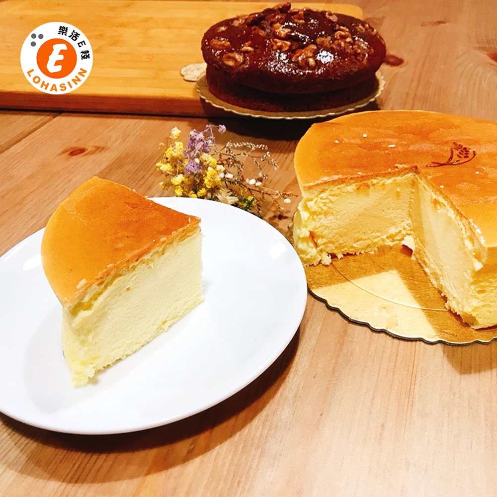 【樂活e棧】就是單純乳酪蛋糕6吋x2顆(母親節 父親節 生日蛋糕)(D+7出貨)