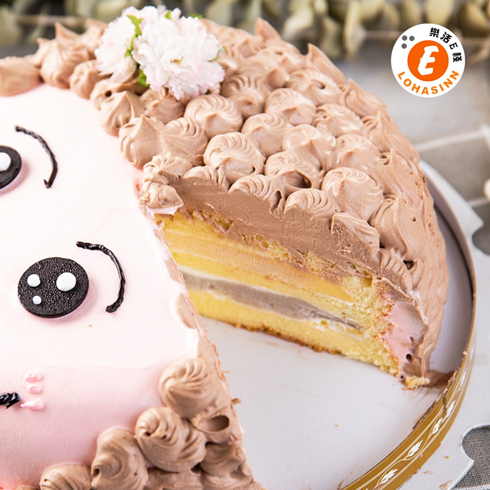 【樂活e棧】造型蛋糕-幸福微笑媽咪蛋糕8吋x1顆(母親節 父親節 生日蛋糕)(D+7出貨)