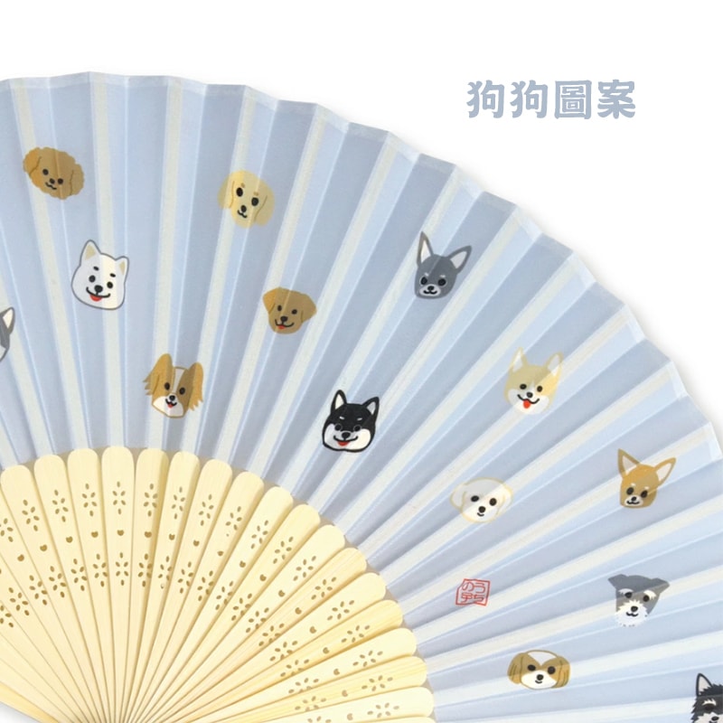 【田中箸店】日本 貓咪 / 狗狗 可愛圖案 手扇 扇子 日本手扇 日本扇子