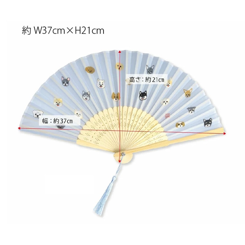 【田中箸店】日本 貓咪 / 狗狗 可愛圖案 手扇 扇子 日本手扇 日本扇子