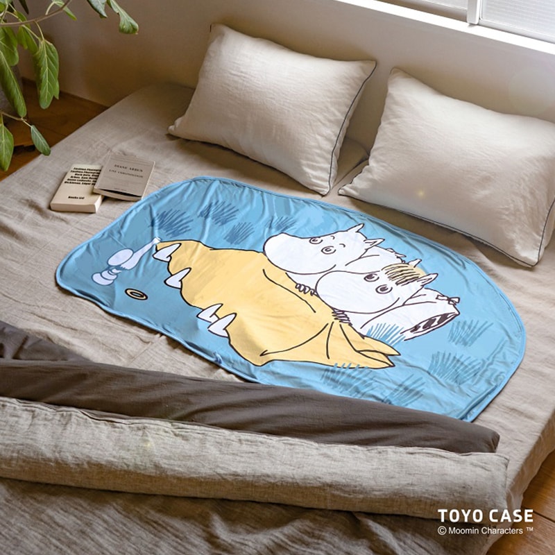 【MOOMIN】日本 嚕嚕咪系列收納涼毯(4款可選) 涼感小毯 午睡毯 涼感毯子 收納毯