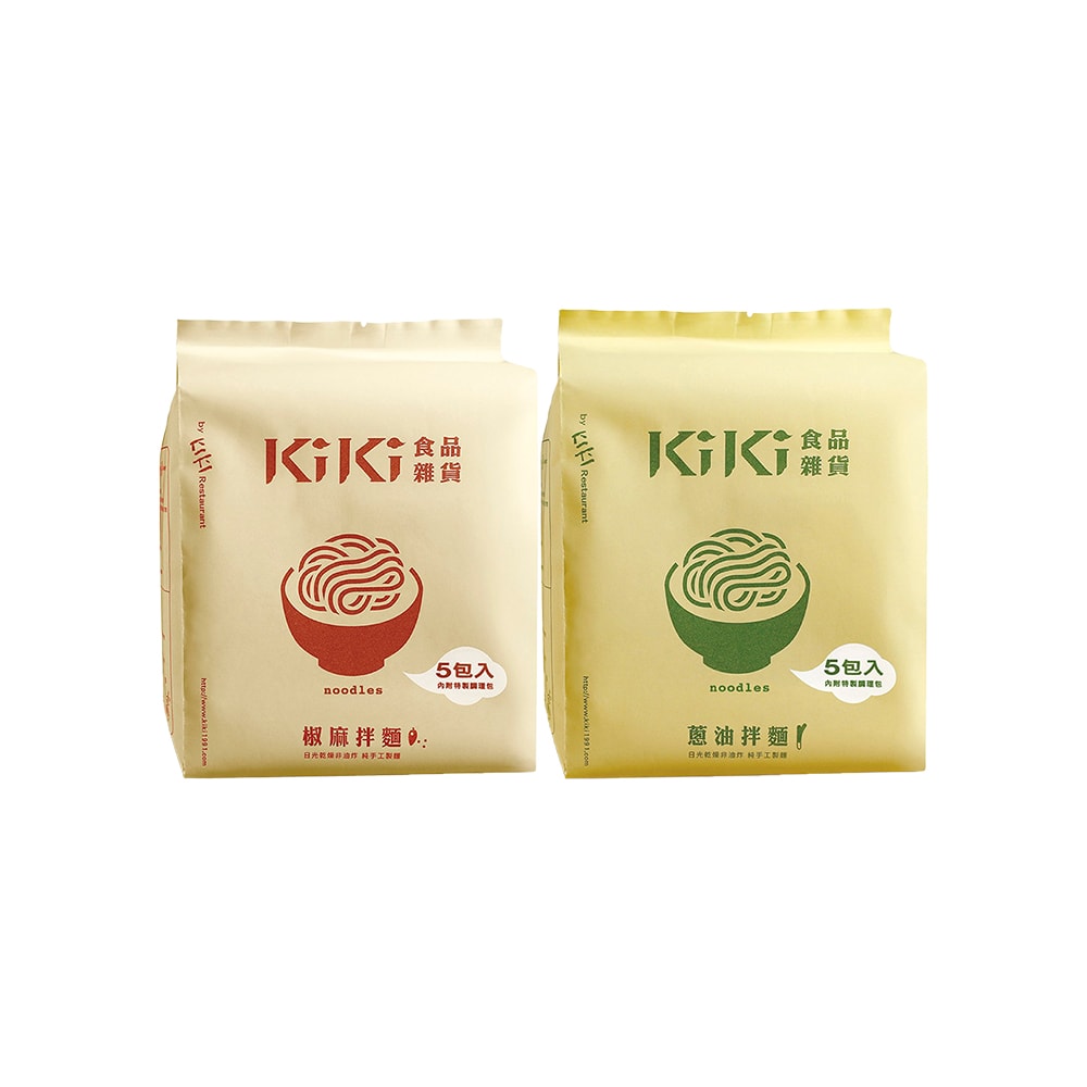 【KiKi 食品雜貨】蔥油拌麵/椒麻拌麵 任選3袋 (90gx5包/袋)